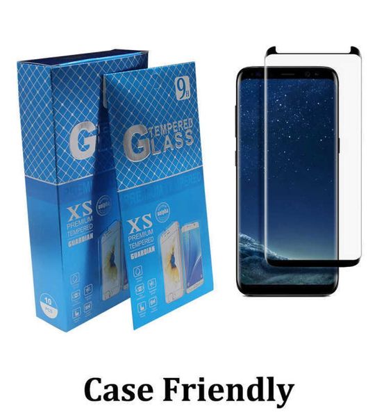 Verre trempée conviviale 3D incurvé sans protecteur d'écran pop-up pour Samsung Galaxy S22 Note 20 Ultra 10 9 8 S7 Edge S8 S9 S10 S23218249