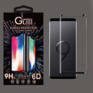 Case Friendly Gehard Glass 3D Combed Phone Screen Protector voor Galaxy S9 Plus S8 Opmerking 8 9 10 20 S10 S20 Plus S20 Ultra met Retail