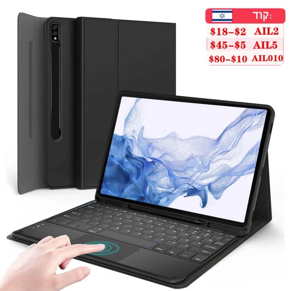 Case Magic Keyboard para Samsung Galaxy Tab S7 Fe/S8/S7 Plus/S8 Case de teclado inalámbrico Ultra para Samsung Galaxt Tab S6 Lite/A8/S8/S7