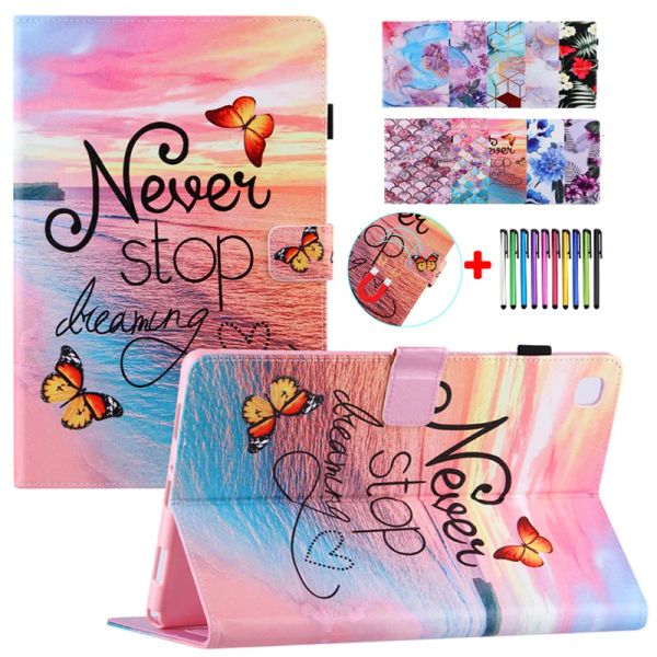 Case impresa Shell para Samsung Tab A 10.1 Case 2019 SMT515 SMT510 Tablet Girls Funda for Galaxy Tab A 8 Cubierta At A 10 1 Case 2019