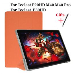 Case Ultra dunne drievoudig standaard case voor Teclast P20HD M40 Pro 10.1inch tablet Soft TPU -druppelweerstand voor P30HD -tablet