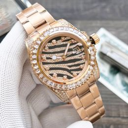 Case met diamant horloge heren automatische mechanische beweging horloges 40 mm saffier dames polshorloges lichtgevende waterdichte montre de luxe