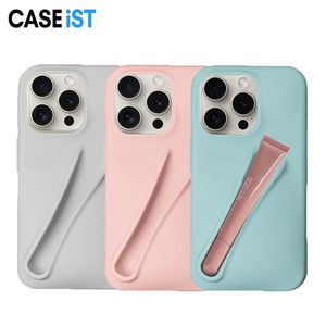 Caseist 3D Balm Téléphone Holder Fashion INS Designer Designer Portable Lip Gloss Tint Lips à lèvres Silicone Mobile Back Cover Stand pour iPhone 15 14 13 12 11 Pro