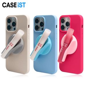 Caseist Designer Animt Lip Gloss Phone Strong Magnetic Back Case 360 Rotation Rotate Lipbistick Lip Balm Grip Making Mount Bracket Stand Mobile Clip pour iPhone Android