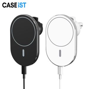 Caseïst metaal 15W auto draadloze lader sterke magnetische 360 graden rotatie voertuig lucht ventilator houder stand montagebeugel qi snellaadstation dock voor iPhone