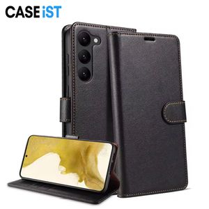CASEiST Étui portefeuille à rabat en cuir PU rétro avec support et emplacements pour cartes de crédit et sangle pour Samsung Galaxy S24 S23 S22 S21 S20 Ultra Plus FE
