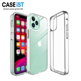 CASEiST Étuis de téléphone transparents ultra fins anti-jaunissement 1,5 mm Transparent TPU Souple Antichoc Couverture mobile pour iPhone 15 14 13 12 11 Pro MAX Plus Ultra Mini XR XS 8 7 Samsung