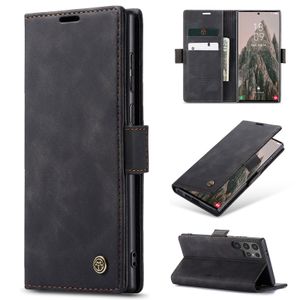 CaseMe – étui portefeuille à rabat en cuir avec porte-cartes, étui rétro avec support magnétique pour Samsung Galaxy S24 Ultra S23 Ultra Note 20 Note 10