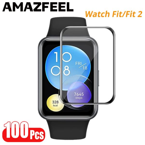 Cas 100pcs Film pour Huawei Watch Fit 2 / Watch Fit / Watch Fit Mini Screen Protector Cover Films