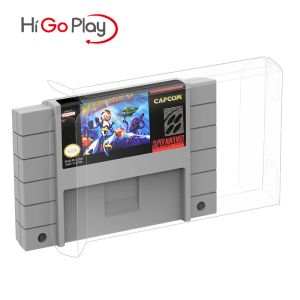 10 pièces/lot boîte transparente étui de protection pour Nintendo SNES cartouche boîte de carte de jeu Super SNES PET étuis transparents anti-poussière/rayures