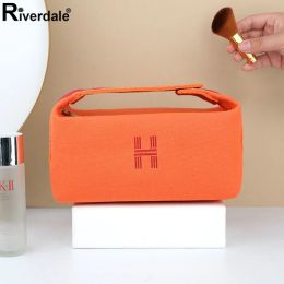Cas 2022 Simple Portable Portable Canvas Cosmetic Box Boîte à lunch Boîte de toile de grande capacité Sac de rangement de voyage portable Sac à laver