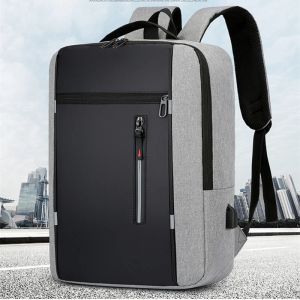 Cas 2023 Nouveau sac à dos imperméable pour hommes Sac à dos scolaire USB 15,6 pouces sac à dos de livre unisexe Bagpacks Men Élégant pack