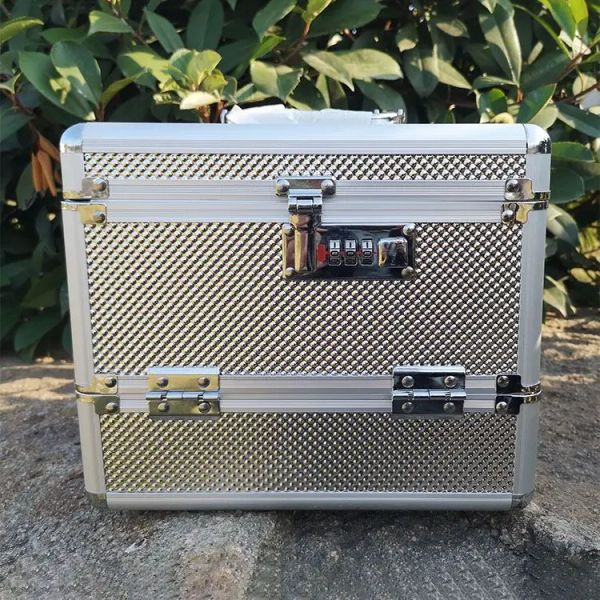 Cas 2023 Boîte de maquillage professionnel en aluminium maquillage Organisateur Femme Case cosmétique avec sac de valise de grande capacité Mirror Travel