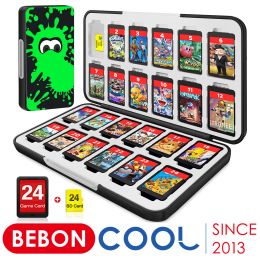 Étui de rangement pour cartes de jeu 24 en 1, étui en Silicone à fermeture magnétique pour accessoires Nintendo Switch pour Switch OLED/Switch Lite