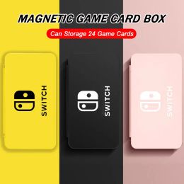 Gevallen 24 In 1 magnetische gamekaarten opslagcase voor Nintendo Switch OLED MADE -KLEUR SD MEMORY CARD Beschermende Cover Box Accessoires