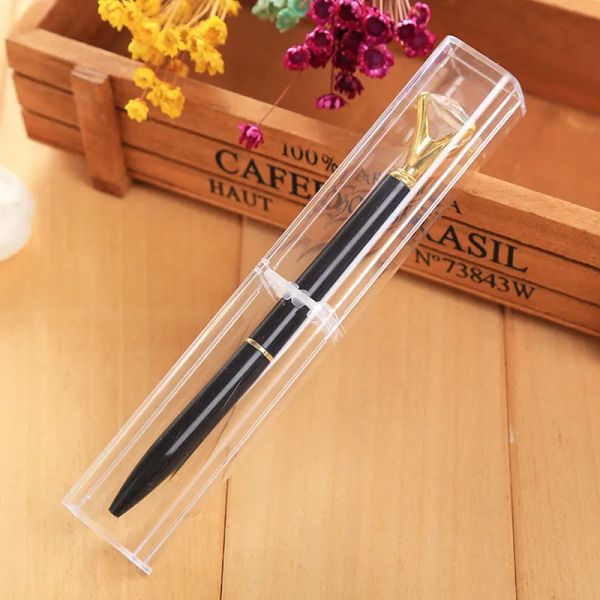 Caisses 30pcs Business Pen Cas Bureau Câne de crayon cadeau Belle boîte à stylo en plastique transparent