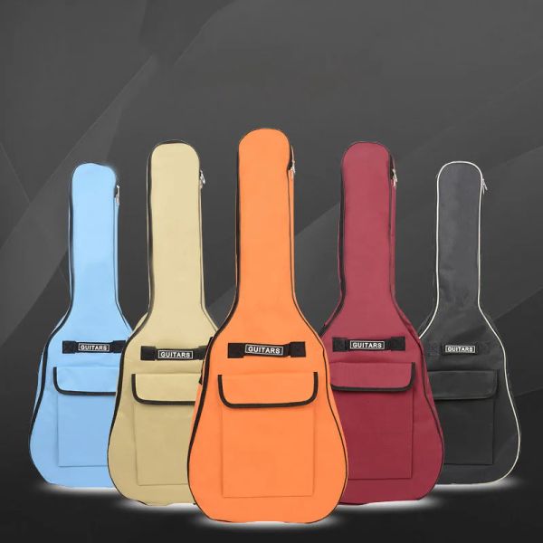 Caisses 40/41 pouces imperméables Oxford tissu guitare creux de guitares doubles sangles à dos de musique à basse électrique à dos de basse électrique