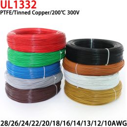 Casos 5M/10M UL1332 Cable PTFE 30/28/26/24/22/20/18/16/14/13/12/10 AWG FEP Cable de electrones aislados a alta temperatura para impresora 3D