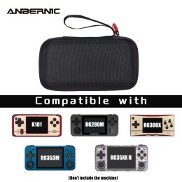 Cas anbernic dur de transport dur pour RG35XX H / RG353M / K101 / RG280M Retro Game Console Travel Storage Bolder avec sac de maille pour carte SD