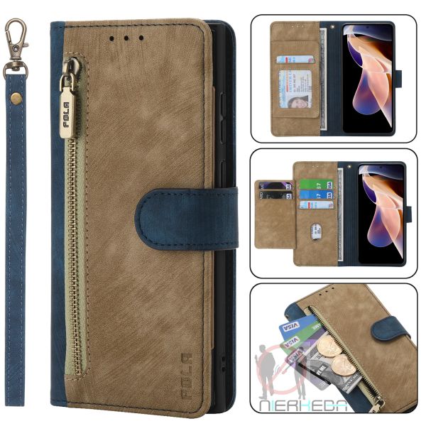 Cas Antitheft Brush Cuir Case pour Redmi Note 11S 10S 9S 12 10 9 8 8T 7 Pro 12c 12S 10C 9A 9C 9T 8A 7A COUVERTURE DU PEUTLET FLIP