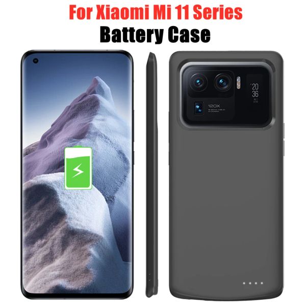 Cas Cas du chargeur de batterie pour xiaomi mi 11 Ultra 11 Lite Battery Case 6800mAh Banque d'alimentation Couverture de charge pour Xiaomi 11 Pro Power Case