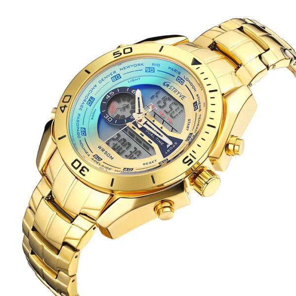 Cas de la marque la mieux vendue Stryve S8019 Sports Watch Men's Digital Watch multifonction 50m imperméable Watch Reloes mâle