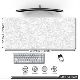 COLLEMENTS BLACK ET BLANC GAMING MOUSE PAD 90X40CM Large Mousepad Original Big Art Deskmat Natural Rubber Mousepads Notebook Matre de souris