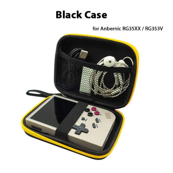 Cas Black Sac pour Anbernic RG35XX pour RG353V Retro Handheld Game Player Black Case of Video Game Console Portable Mini Bag