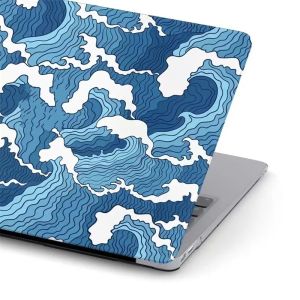 Cases Blue Sea WAVY voor MacBook Pro 13 Case 2022 M2 A2338 MATTE M1 2020 A2251 A2289 Cover Air 13,6 inch Laptop 12 14 2021 Duidelijke schaal