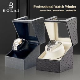 Gevallen Bolai Mechanical Watch Winder voor automatische horloges Watch Box Mute Motor 1 slot polshorloge opslag Safe Box Accessoires