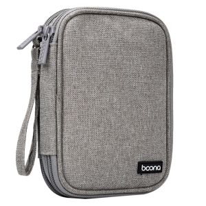 Cas Boona Portable Hard Disk Storage Sac de stockage DoubleLeryer Multifonction Storage Boîte adaptée à la banque d'alimentation, un câble de données, un chargeur