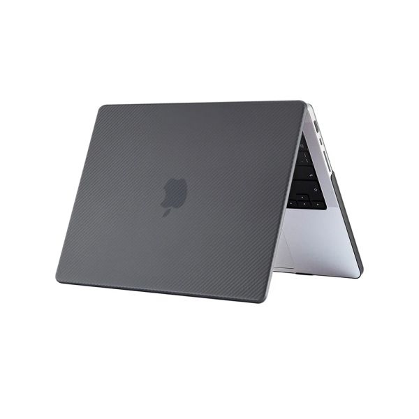 Casos Fibra de carbono Textur Case de laptop para Apple MacBook Air Pro 13.3 14 Capa de la computadora portátil de 16 pulgadas Case Touch Bar ID Air Pro 14.2 16.2 Case
