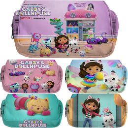 Kisten Cartoon Gabby's Dollhouse Pencil Case Make -uptassen Organisator Gabbys Dollhouse Pen Doos Stagery's Opslag Zakje Anime Pencil Bag