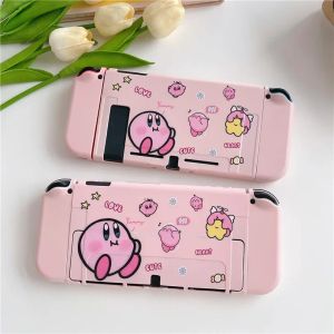 Gevallen Cartoon Roze Soft Shell Beschermhoes Voor Nintendo Switch OLED Game Controller Cover NS TPU Console JoyCon Accessoires