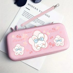 Cas Cartoon Rabbit Bear Rangement Sac de rangement pour Nintendo Switch Oled Portable Travel Sac Lite Game Console Accessoires de protection