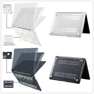 Cas Clear ordinateur portable pour MacBook Pro 14 cas 2023 2021 M3 M2 M1 A2918 A2992 M2 M1 A2779 A2442 Couverture pour MacBook Air 13 pouces Bling Shell Bling