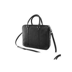 Casos Cubiertas Bolsas Marca Hombres Shoder Maletín Negro Marrón Cuero Diseñador Bolso Negocios Hombre Bolsa Portátil Messenger 3 Color Drop D Dhjik