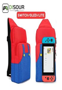 Cases dekt tassen door het cross -body voor Nintend Switch Travel Carry Case Shoulder Storage Console Dock Game Accessoires Protective 8299802