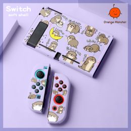 Étui de protection en Tpu Sofe à motif Animal mignon pour Nintendo Switch/Oled/Lite, housse décorative pour contrôleur, accessoires antichute