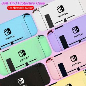 Caisses Étui en couleur de bonbon mignon pour la console de jeu Nintendo Switch NS Joy Con Controller Soft Soft Silicone Protective Cover Accessoires