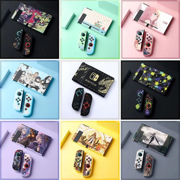 Étuis mignon dessin animé Anime pour Nintendo Switch Joy Con contrôleur coque Kawaii souple TPU Silicone housse de protection accessoires