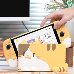Hoesje van schattige kattenpoot-siliconenhoes, compatibel met Nintendo Switch/Switch OLED-console en JoyCon ShockAbsorptie beschermhoes