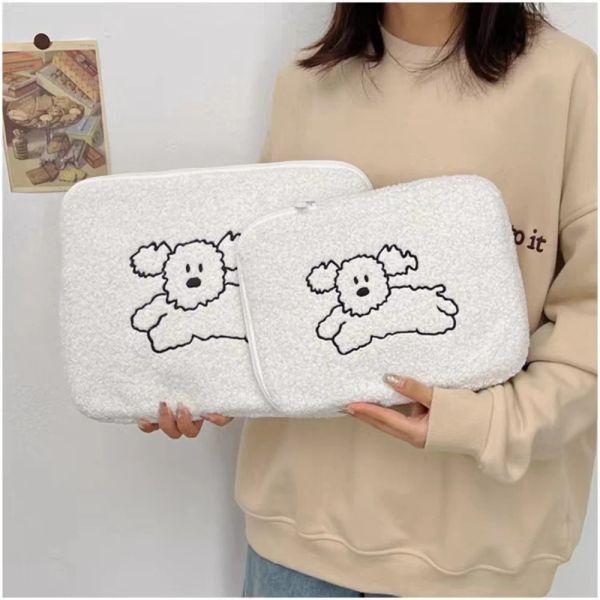 Caisses Couper en peluche en peluche en peluche 11 13 13 pouces Couverture pour MacBook Air 13,6 M2 2022 iPad Pro 9,7 10,5 12,9 Air 4 10,9 Poux d'ordinateur portable