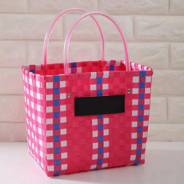 Casos dapu TOTE BAG Bolso tejido de color Bolso de compras de paja Bolso de mano de cáñamo Bolso estilo campo Bolso de moda para mujer