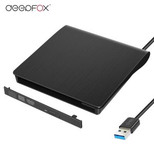 Cases Deepfox Nieuwe Slim Hard Plastic USB 3.0 SATA 9,5 mm Externe dvd -behuizing CDROM Case voor laptop CD/DVD Optische aandrijving Groothandel