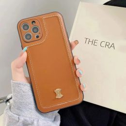 Cases Designers iPhone Case Fashion Phone Case voor 12 14 Pro Max 11 13 Promax Classic Fashion Mens Leather Couple Case Cover G2309116Z