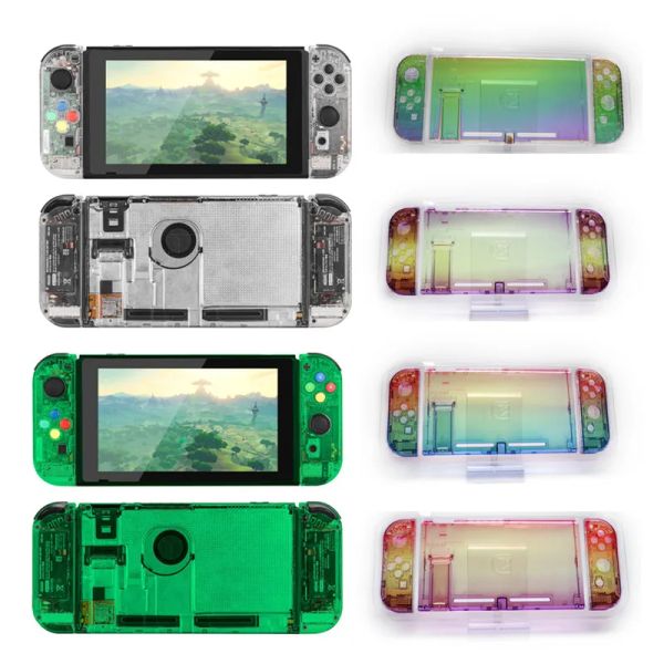 Cas Case de coque claire de bricolage pour le couvercle de coque de boîtier de remplacement de l'interrupteur Nintend pour le boîtier de console Joycon de l'interrupteur Nintendo Switch