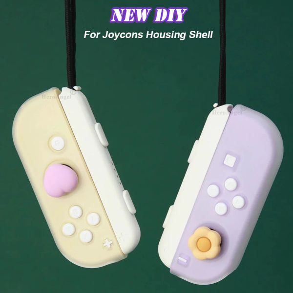 Carcasas de repuesto DIY, carcasa Joycons, juego de fundas para Nintendo Switch OLED con botones derecho izquierdo SL SR, carcasa para controlador Joycons