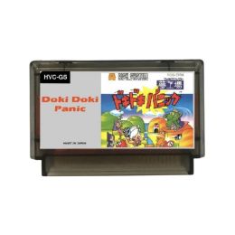 Cas Doki Doki Panic Japonais / Anglais (FDS IMULUME) CARTRIDE DE JEU POUR LA CARTRE VIDÉO DE CONSOLS FC 60PINS 8 bits