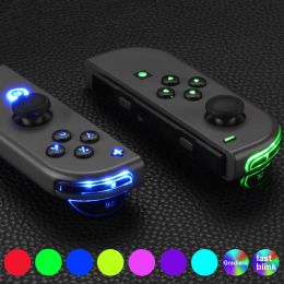 Casos extremos 7 colores 9 modos kit de LED DFS multicolors símbolos clásicos luminados botones de cara de gatillo abxy para interruptor ns oled